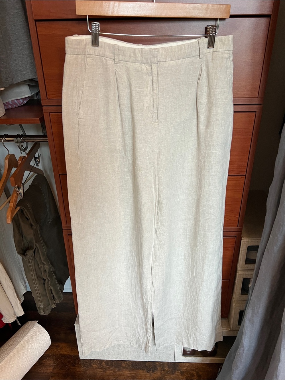 J. Crew Essential Wide leg pant 100% linen